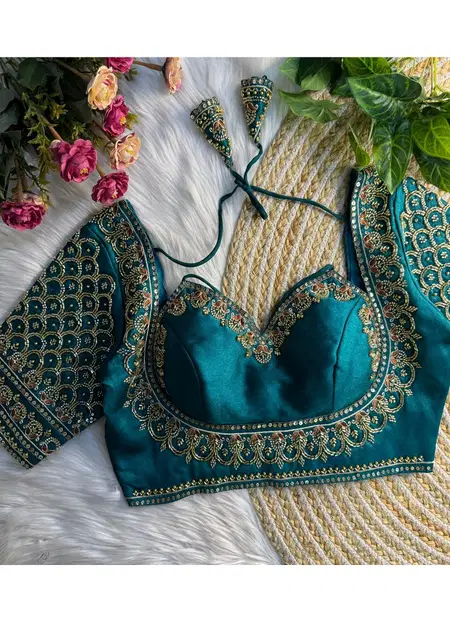 Tew Heavy Soft Italian Silk Partywear Blouse Wholesale Suppliers In Mumbai